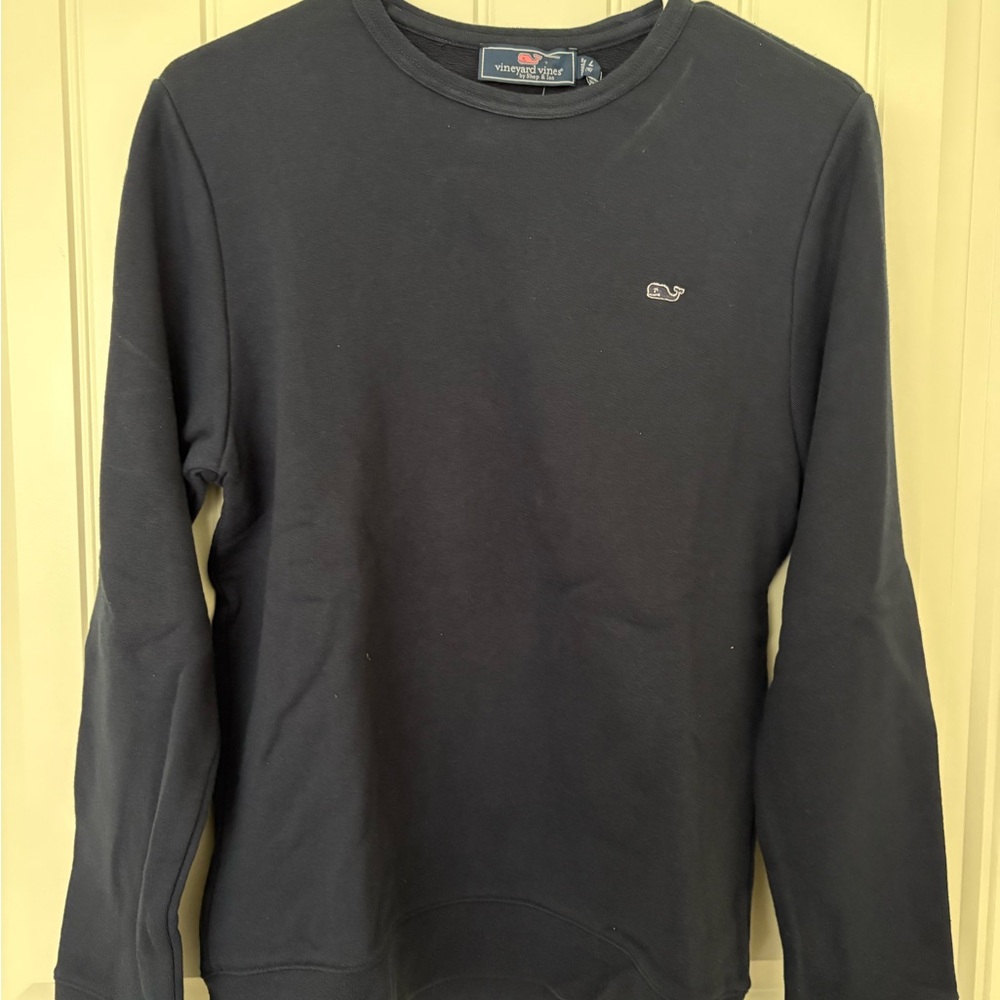 Vineyard Vines Navy Crewneck with Logo